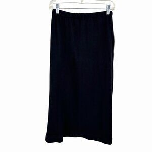 VINTAGE ANTHONY SICARI BLACK KNIT MIDI SWEATER SKIRT - USA MADE! M